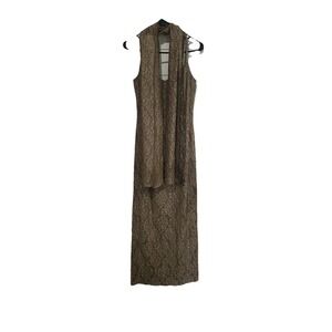 Vintage Y2K Dave & Johnny Gold/Black Slip Maxi Dress *Purchased From Gantos *